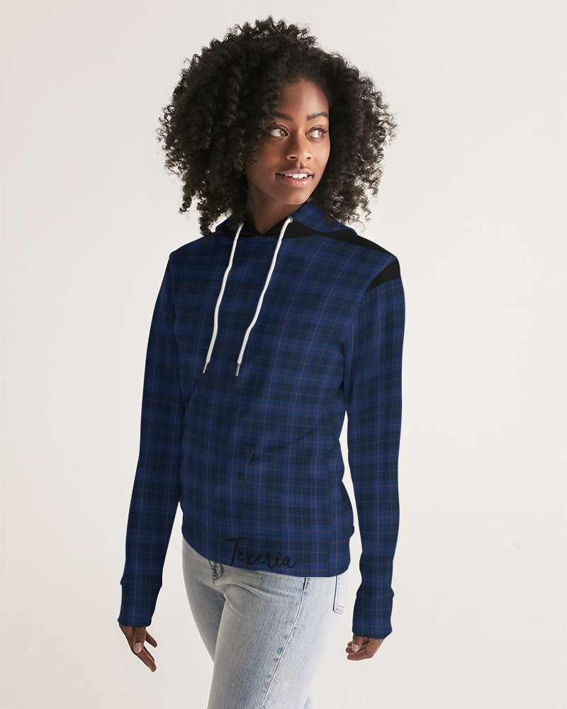Blue Plaid Women's Hoodie