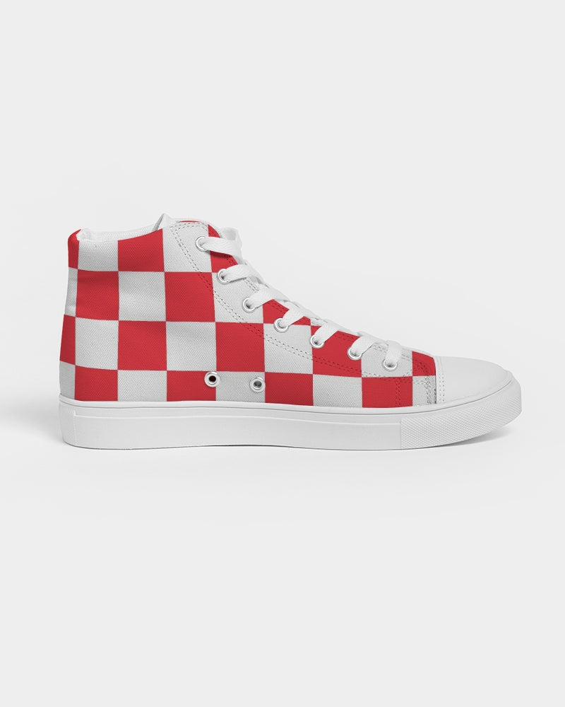 checkered Men's Hightop Canvas Shoe