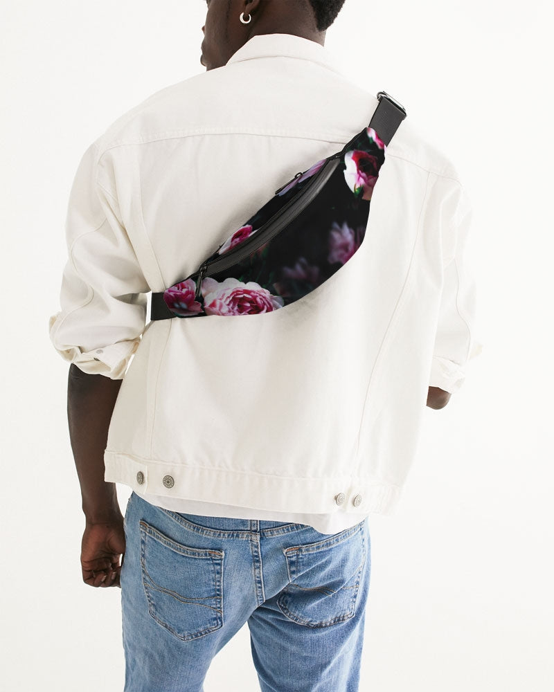Dark Floral Crossbody Sling Bag