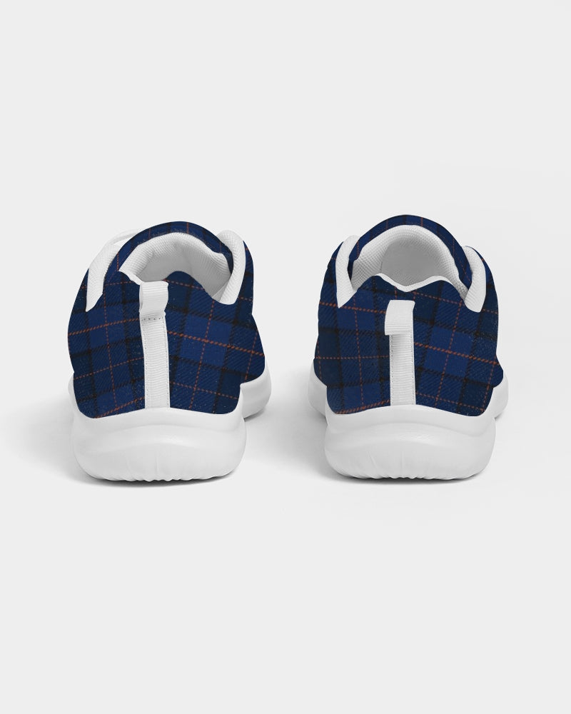 Blue Plaid Women's Athletic Shoe