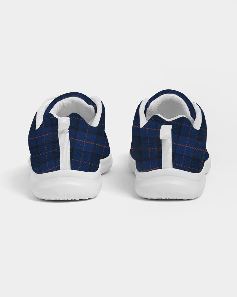 Blue Plaid Men's Athletic Shoe
