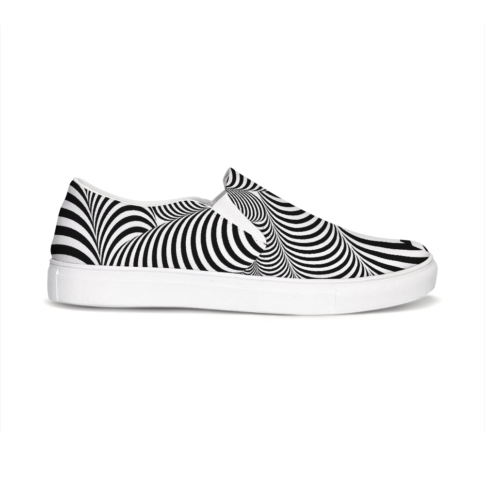 Optical illusion Slip-On Canvas Shoe
