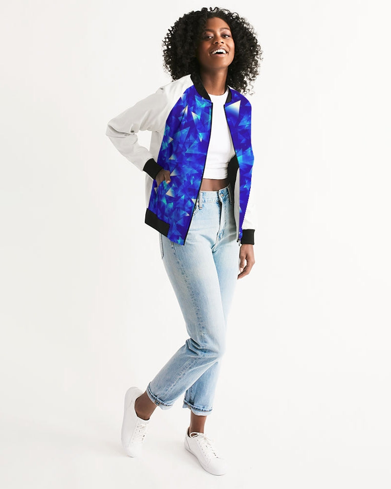 Crystal Blue Women's Bomber Jacket