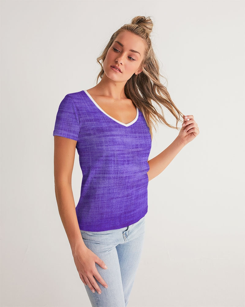 violet Women's V-Neck Tee