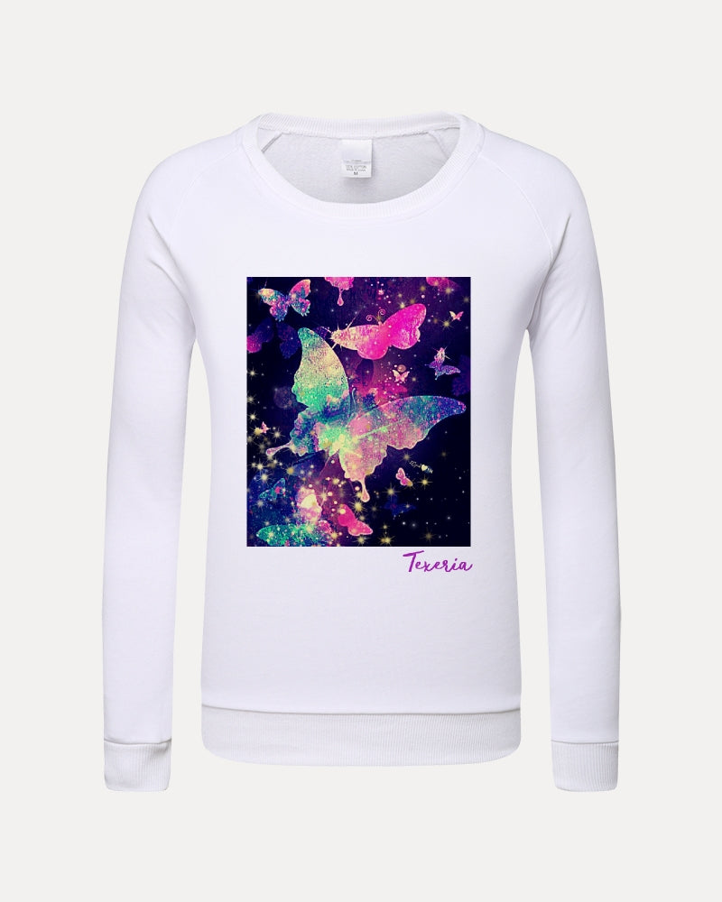 Neon butterfly kids Kids Graphic Sweatshirt