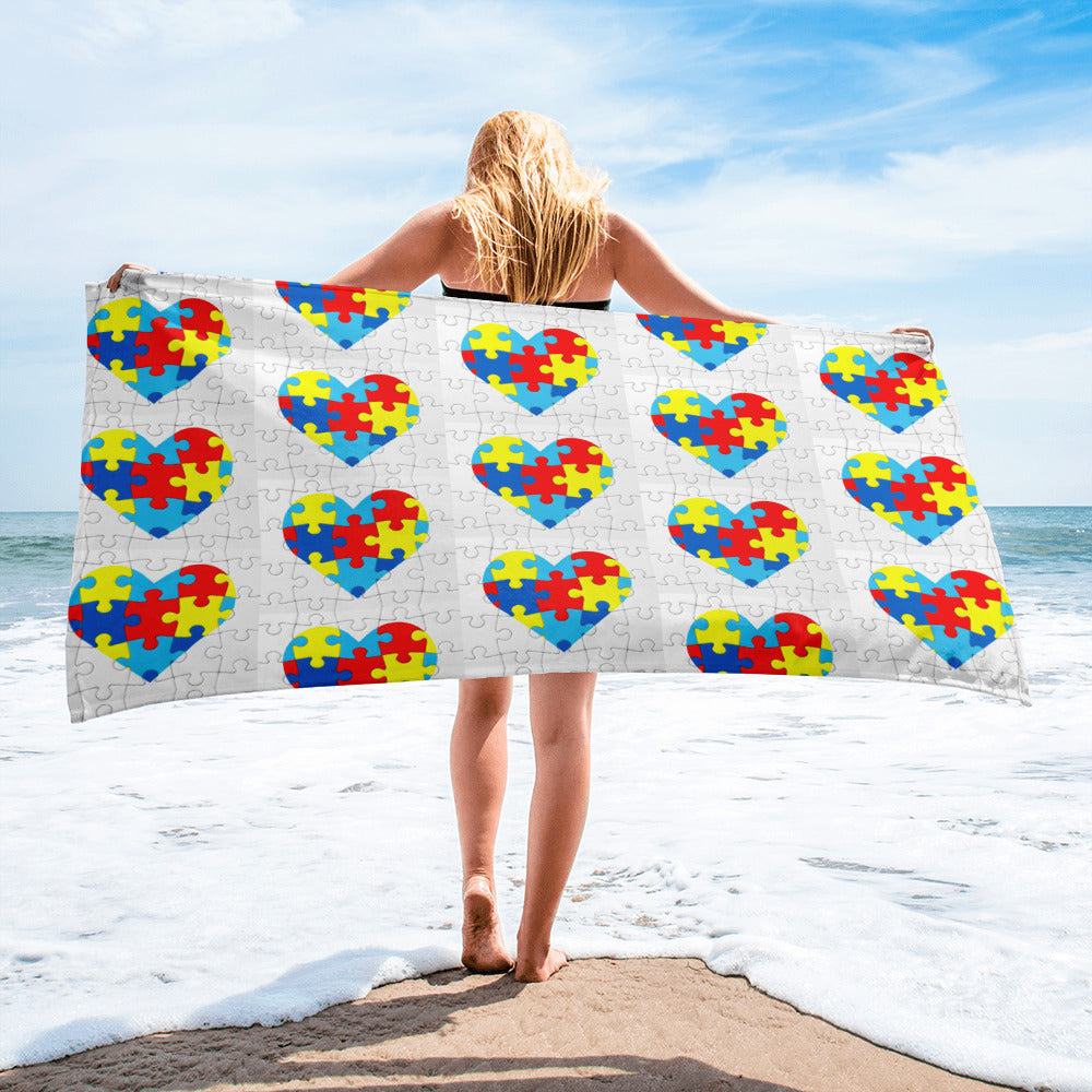 Autism Awareness FC2 Beach Towel