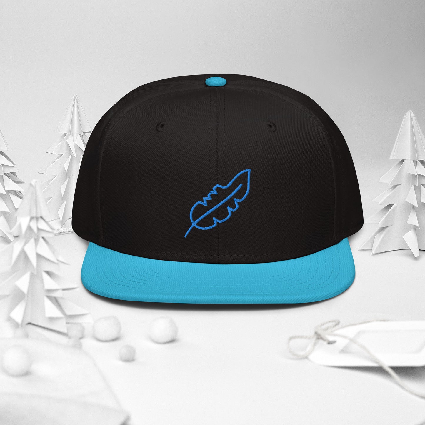 Feather Snapback Hat (Royal Blue)