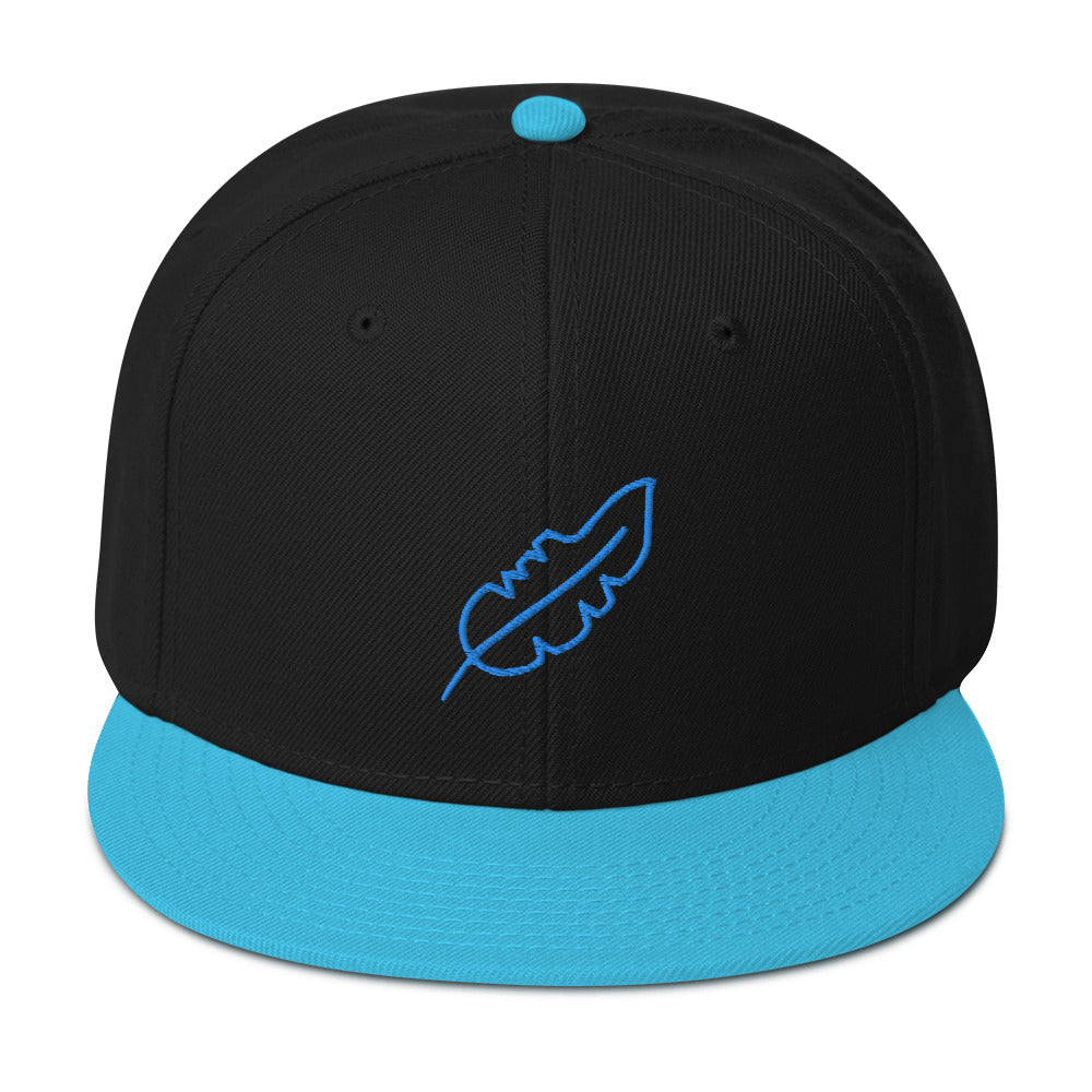 Feather Snapback Hat (Royal Blue)
