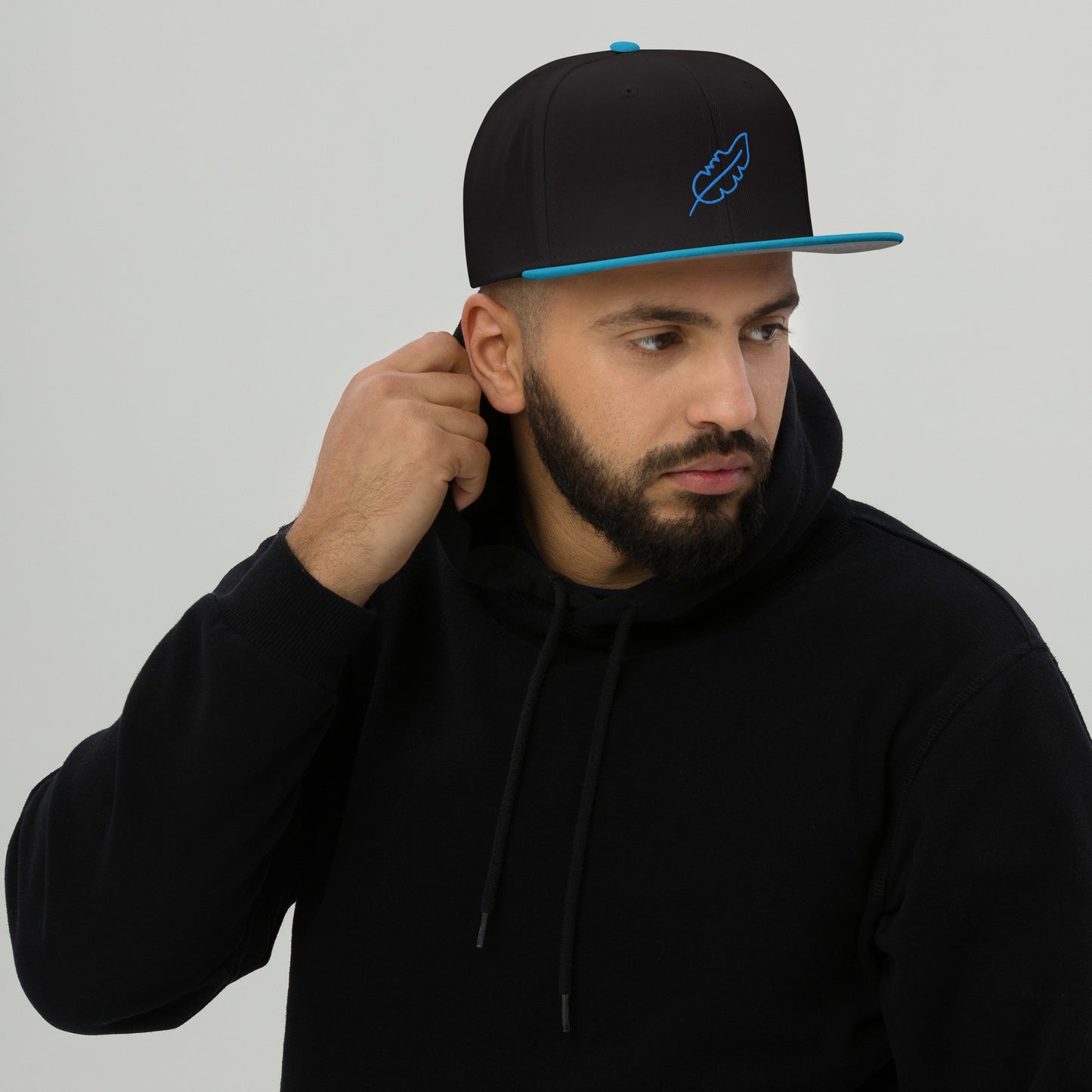 Feather Snapback Hat (Royal Blue)