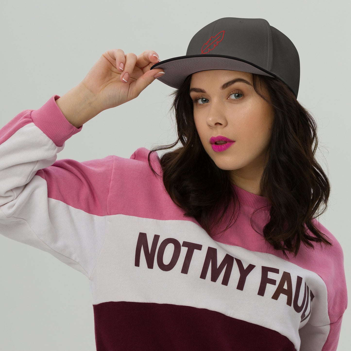 Feather Snapback Hat (Red)