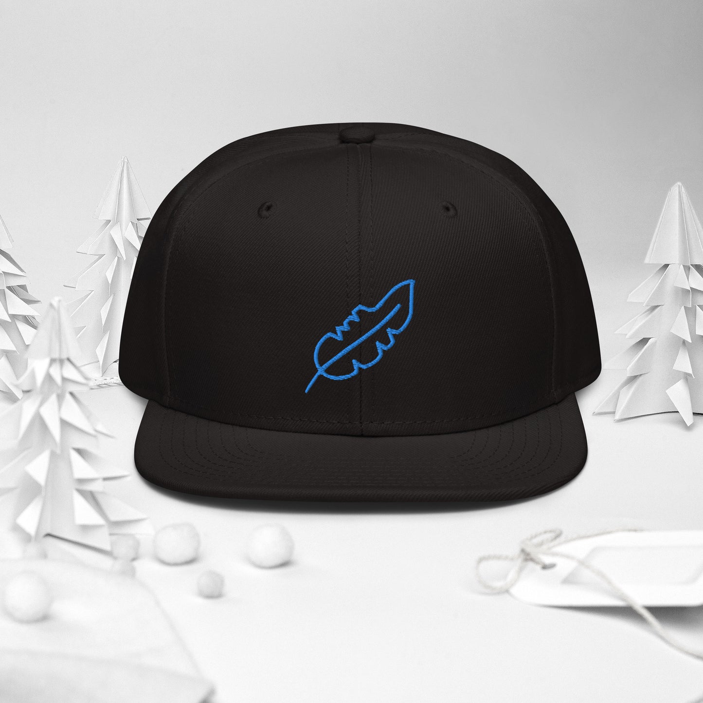 Feather Snapback Hat (Royal Blue)