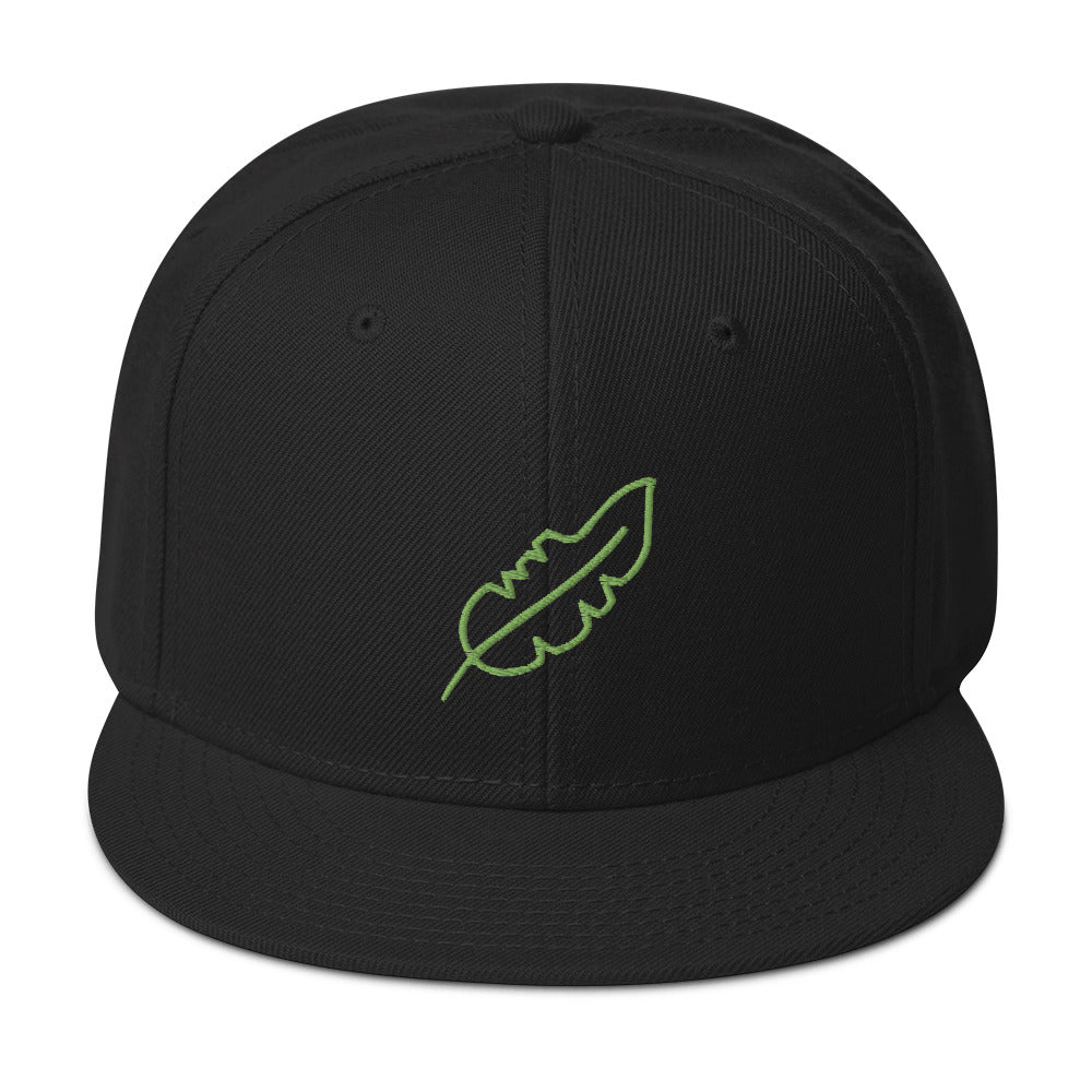 Feather Snapback Hat (Lime)