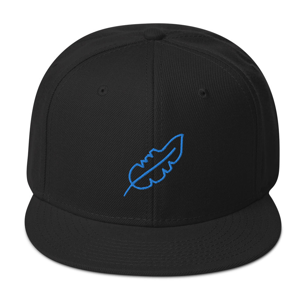 Feather Snapback Hat (Royal Blue)