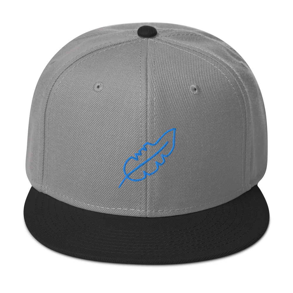 Feather Snapback Hat (Royal Blue)