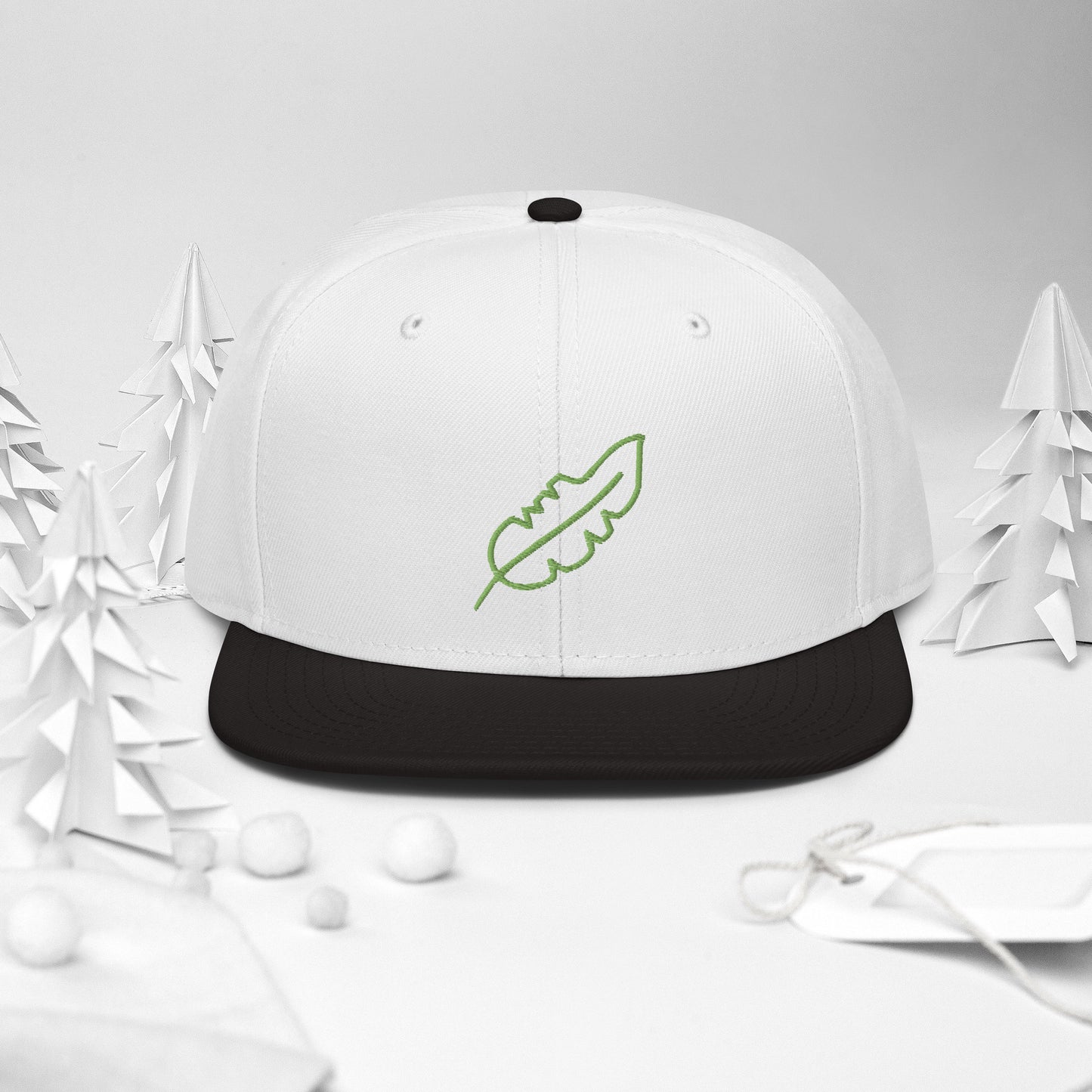 Feather Snapback Hat (Lime)