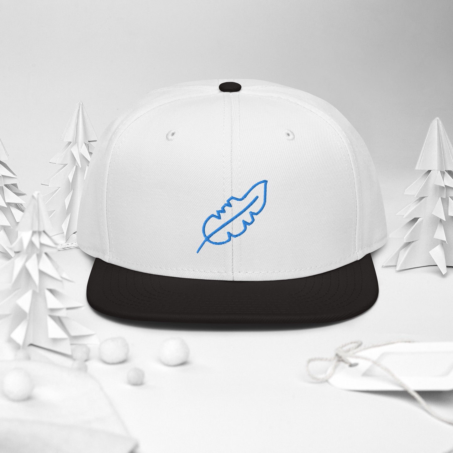 Feather Snapback Hat (Royal Blue)