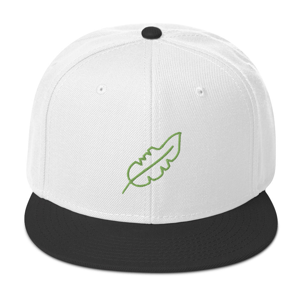 Feather Snapback Hat (Lime)