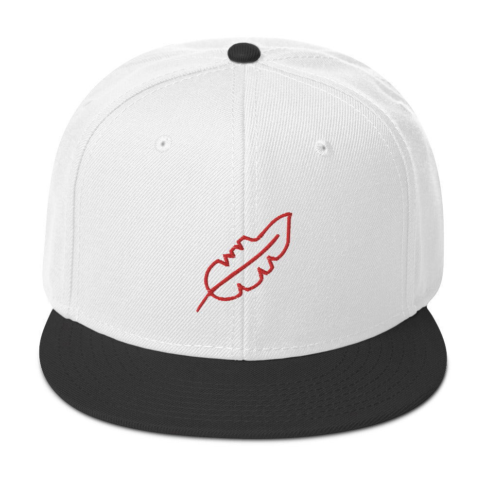 Feather Snapback Hat (Red)