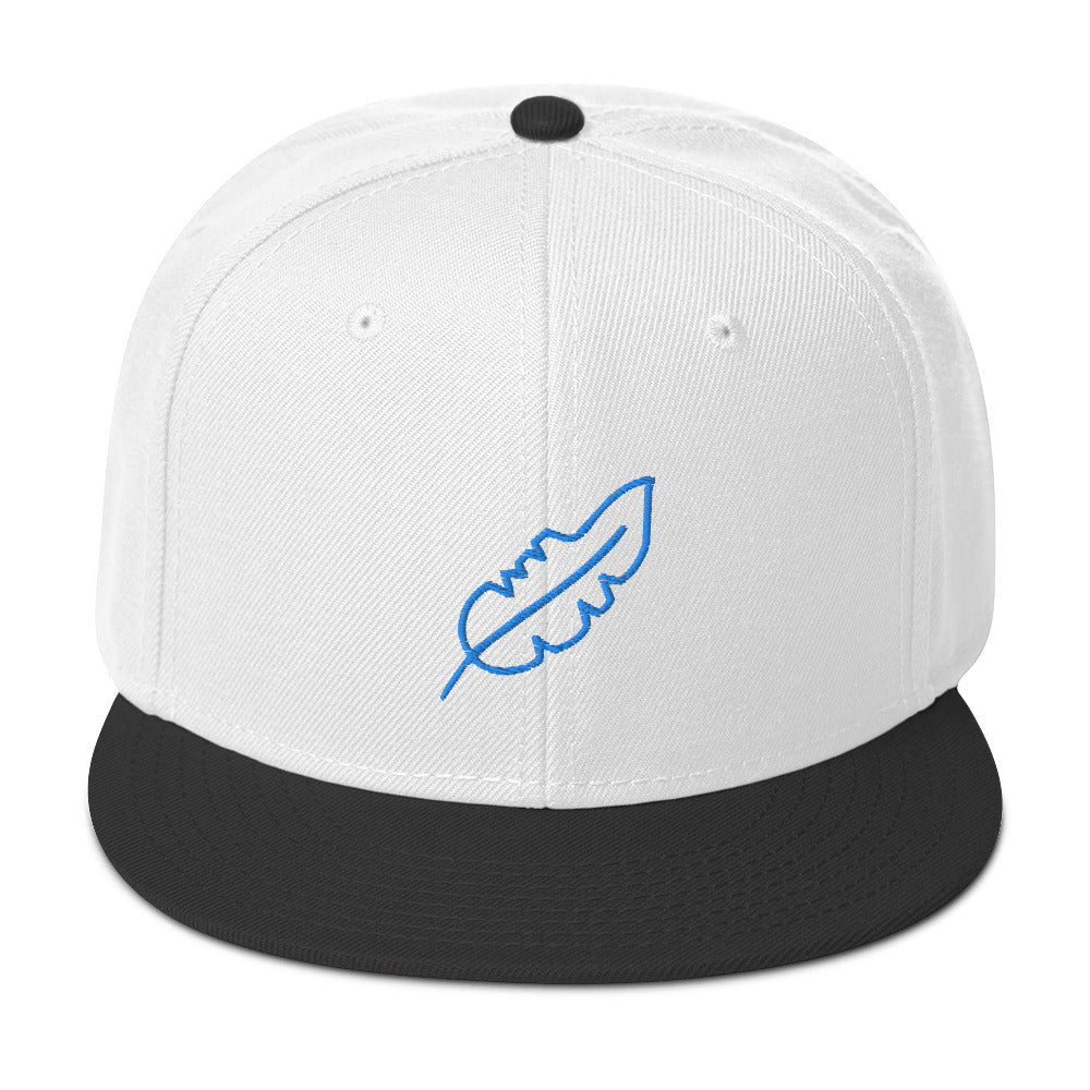 Feather Snapback Hat (Royal Blue)