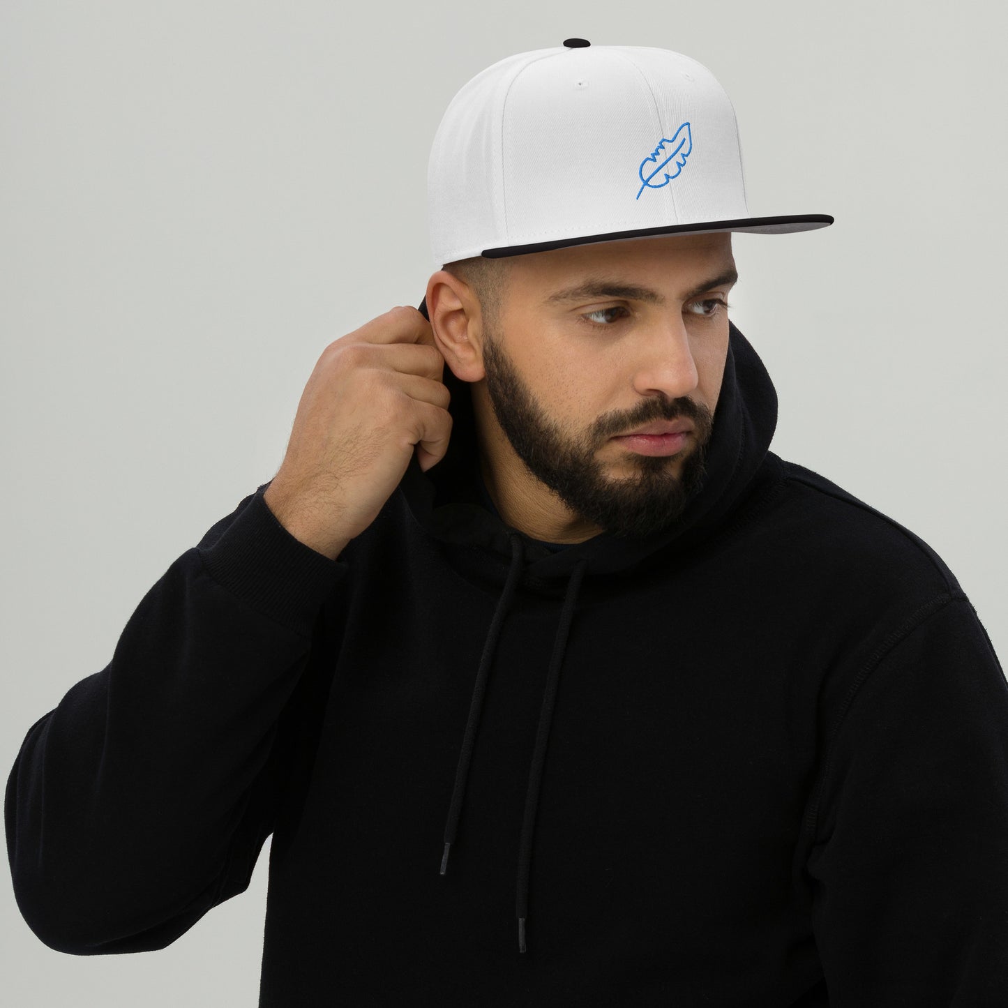 Feather Snapback Hat (Royal Blue)