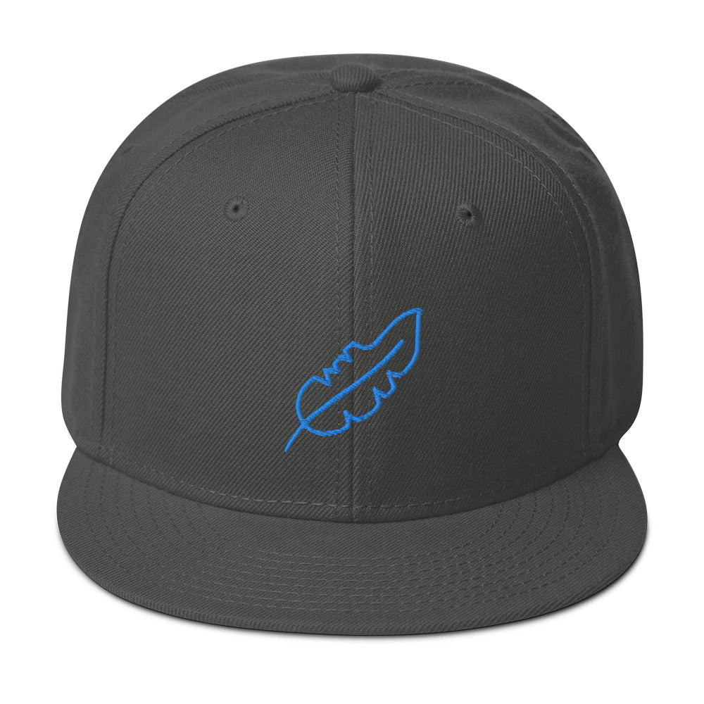 Feather Snapback Hat (Royal Blue)