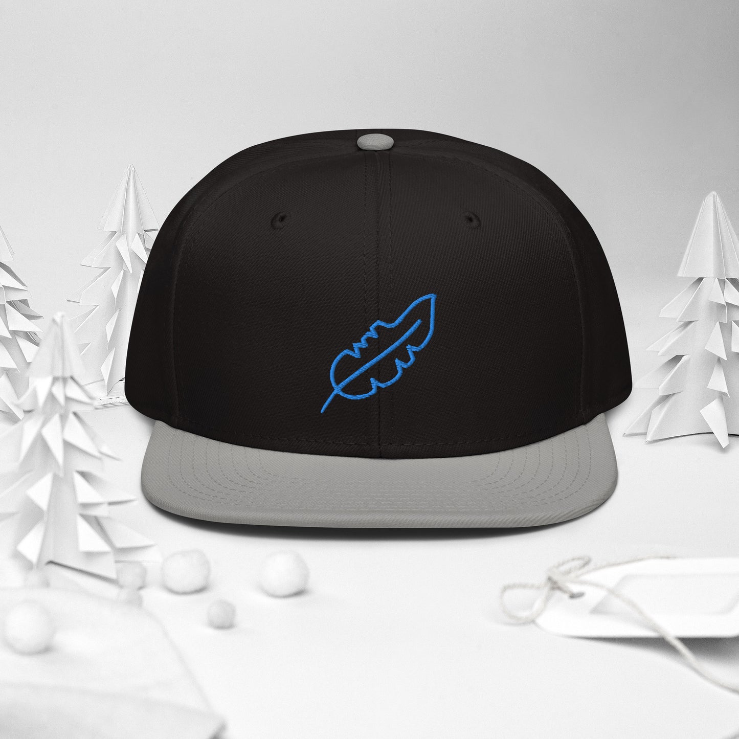 Feather Snapback Hat (Royal Blue)