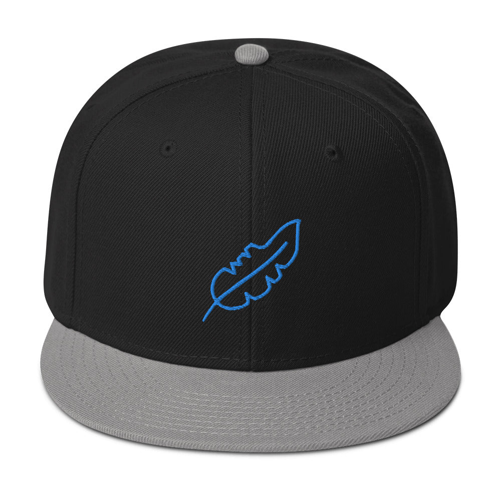 Feather Snapback Hat (Royal Blue)