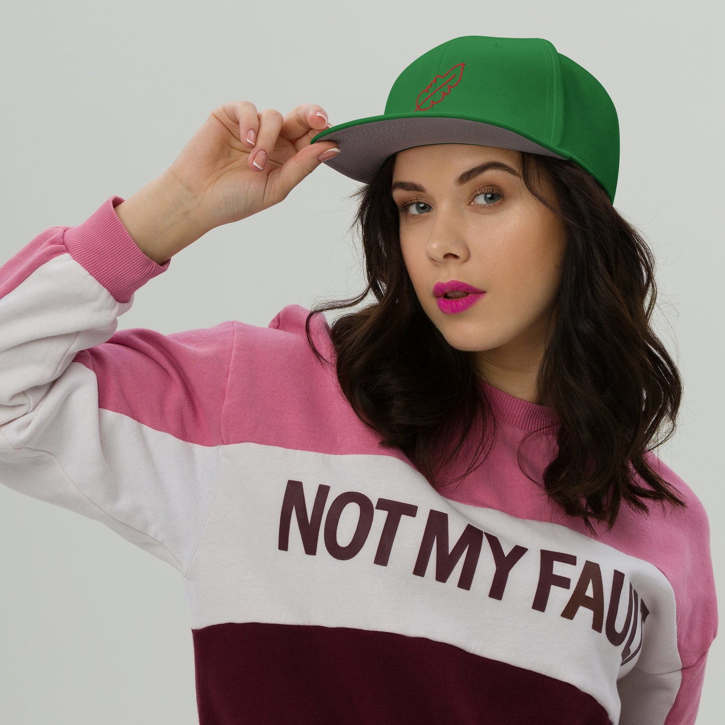 Feather Snapback Hat (Red)