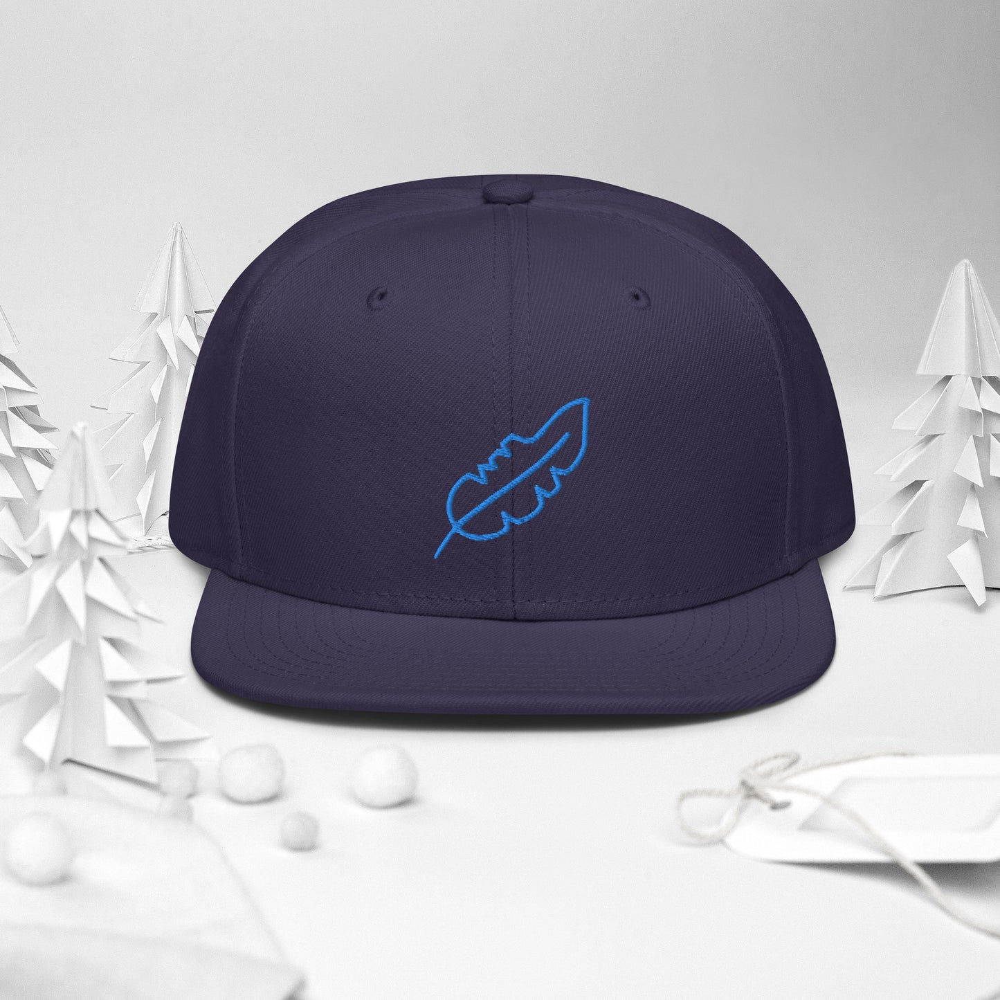 Feather Snapback Hat (Royal Blue)
