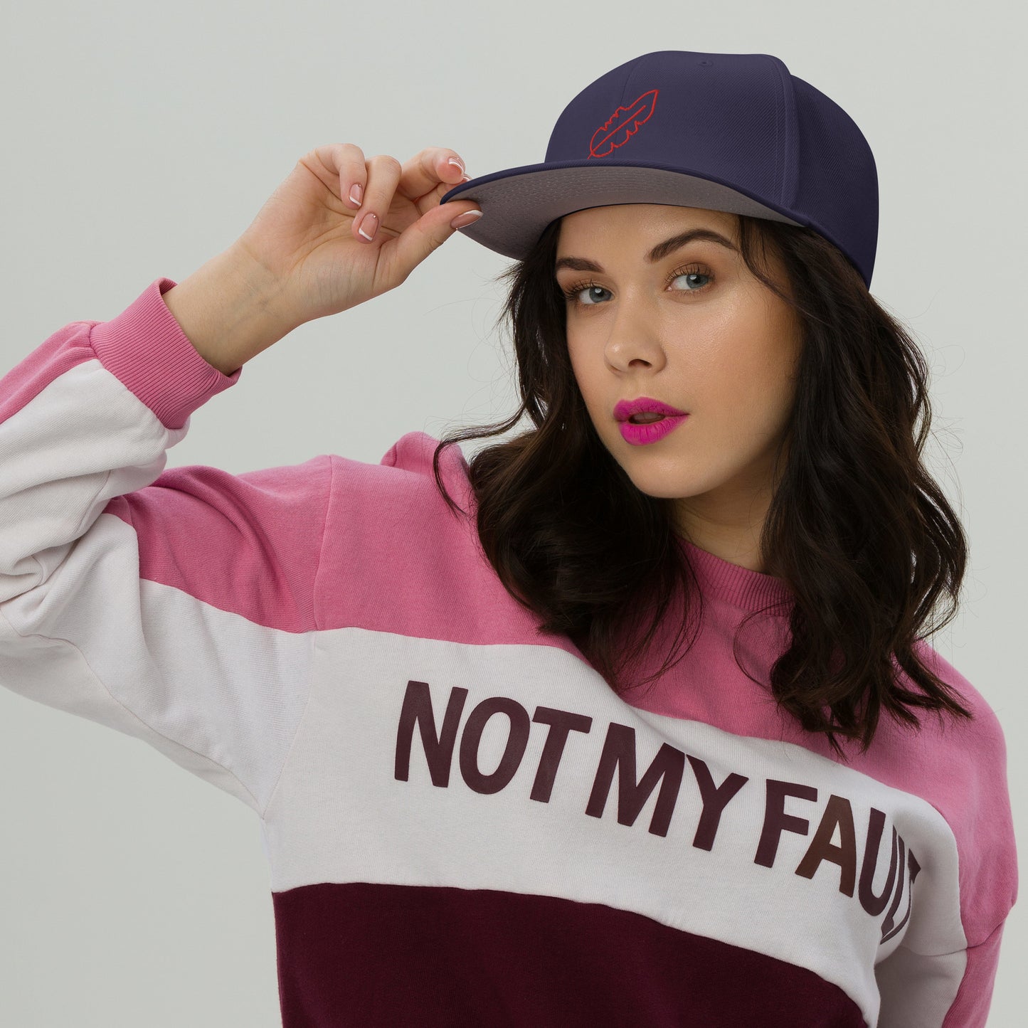 Feather Snapback Hat (Red)