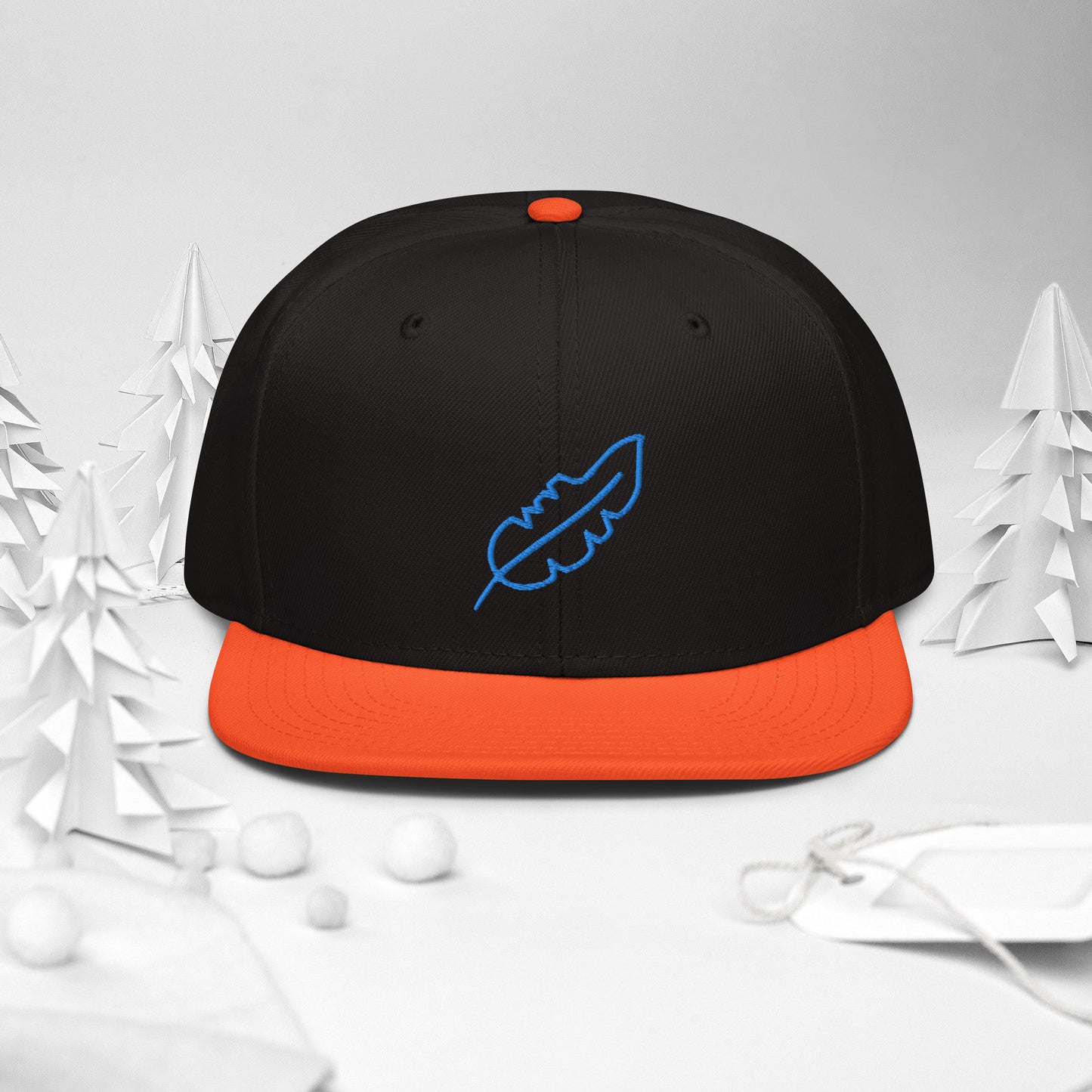 Feather Snapback Hat (Royal Blue)