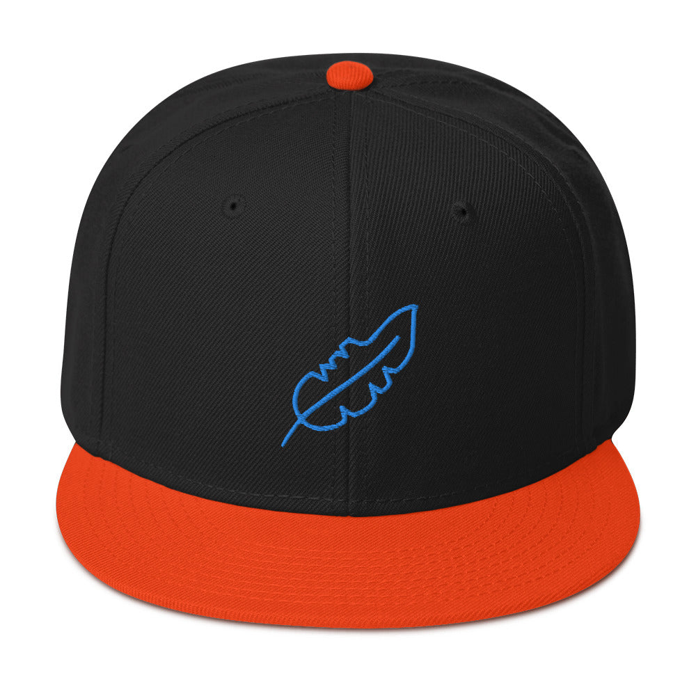 Feather Snapback Hat (Royal Blue)