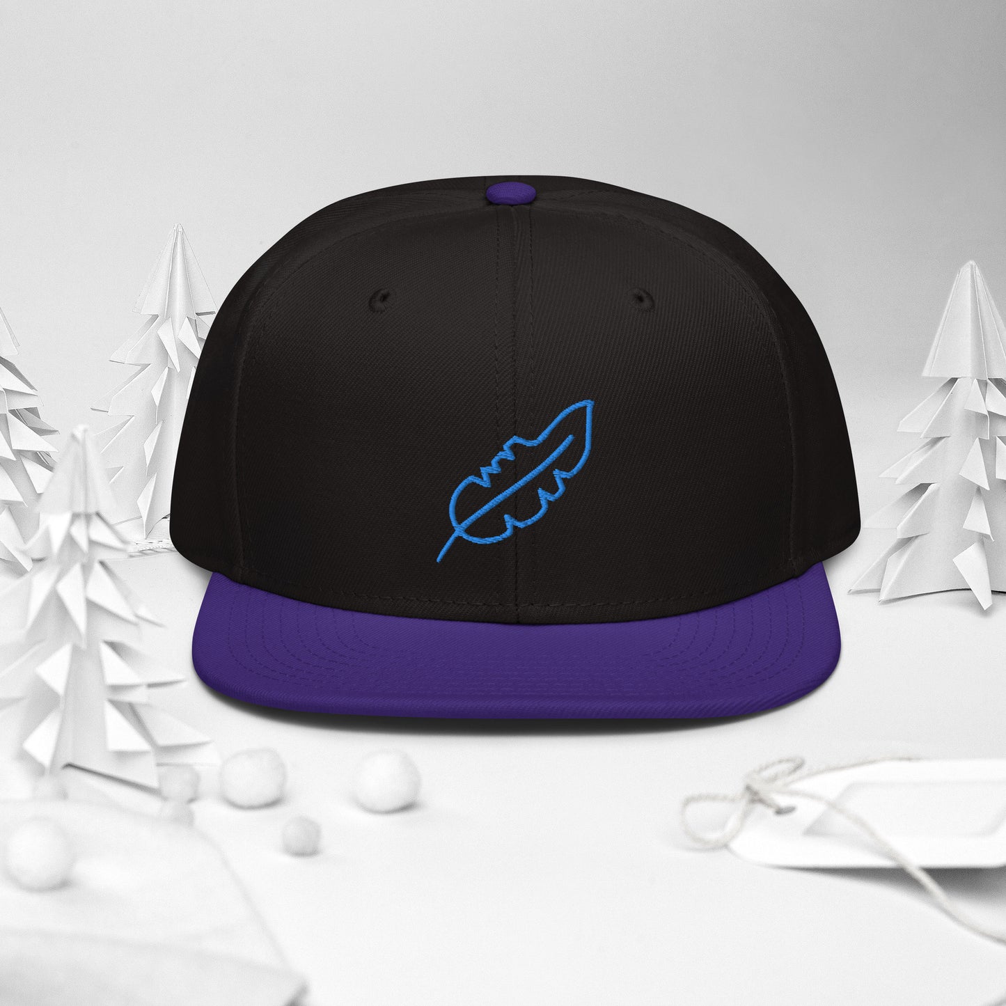 Feather Snapback Hat (Royal Blue)