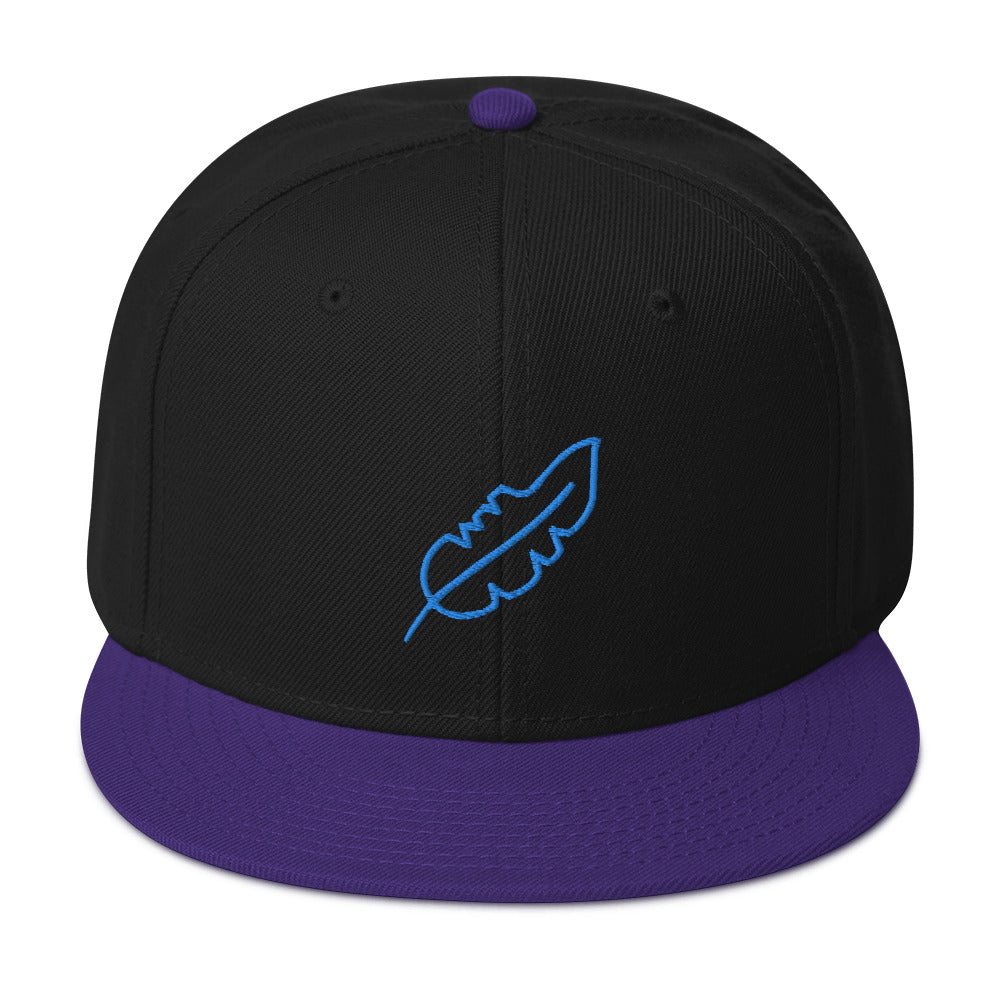 Feather Snapback Hat (Royal Blue)