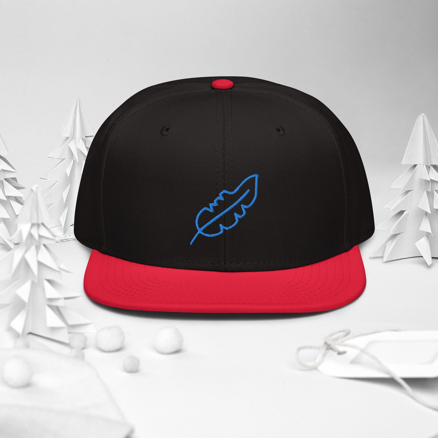 Feather Snapback Hat (Royal Blue)