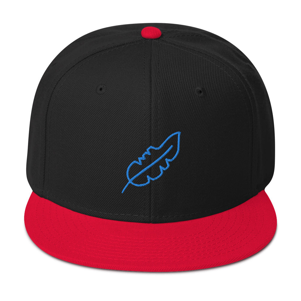 Feather Snapback Hat (Royal Blue)