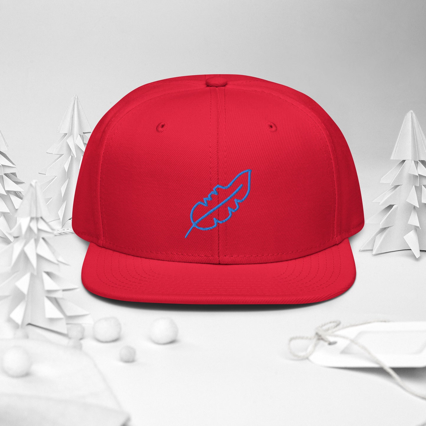 Feather Snapback Hat (Royal Blue)