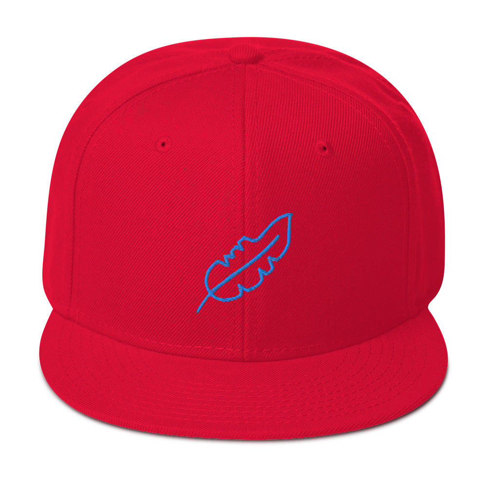Feather Snapback Hat (Royal Blue)