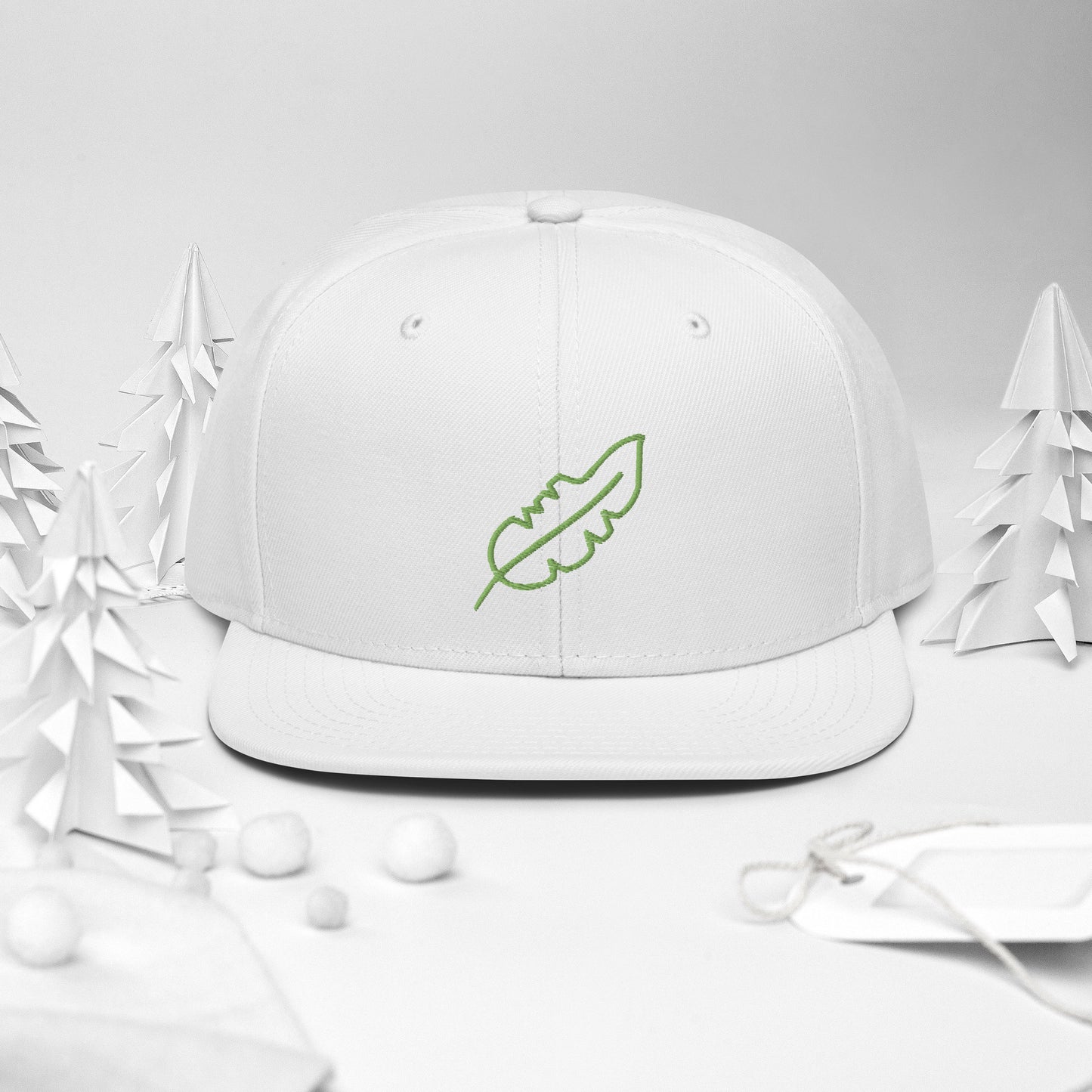 Feather Snapback Hat (Lime)