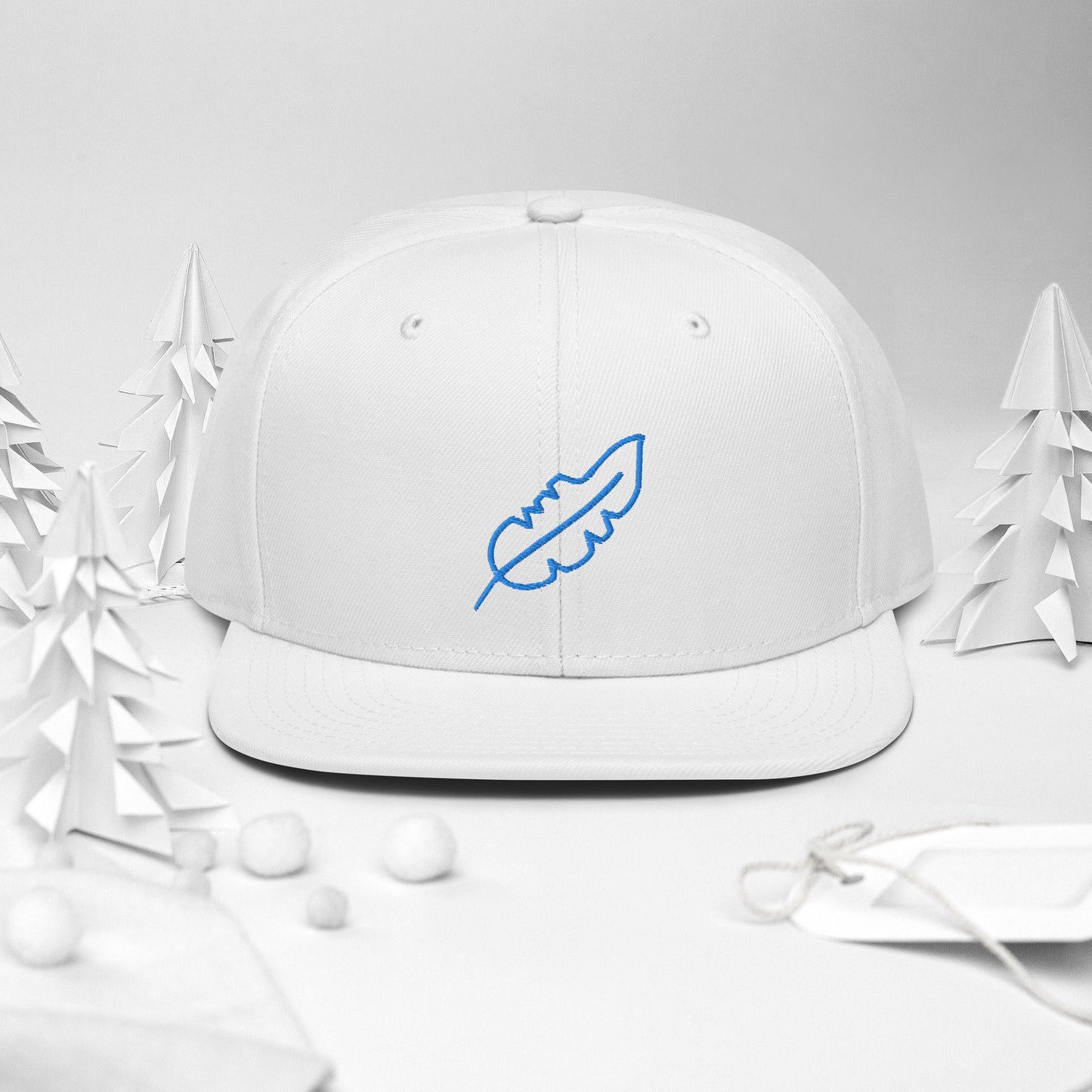 Feather Snapback Hat (Royal Blue)