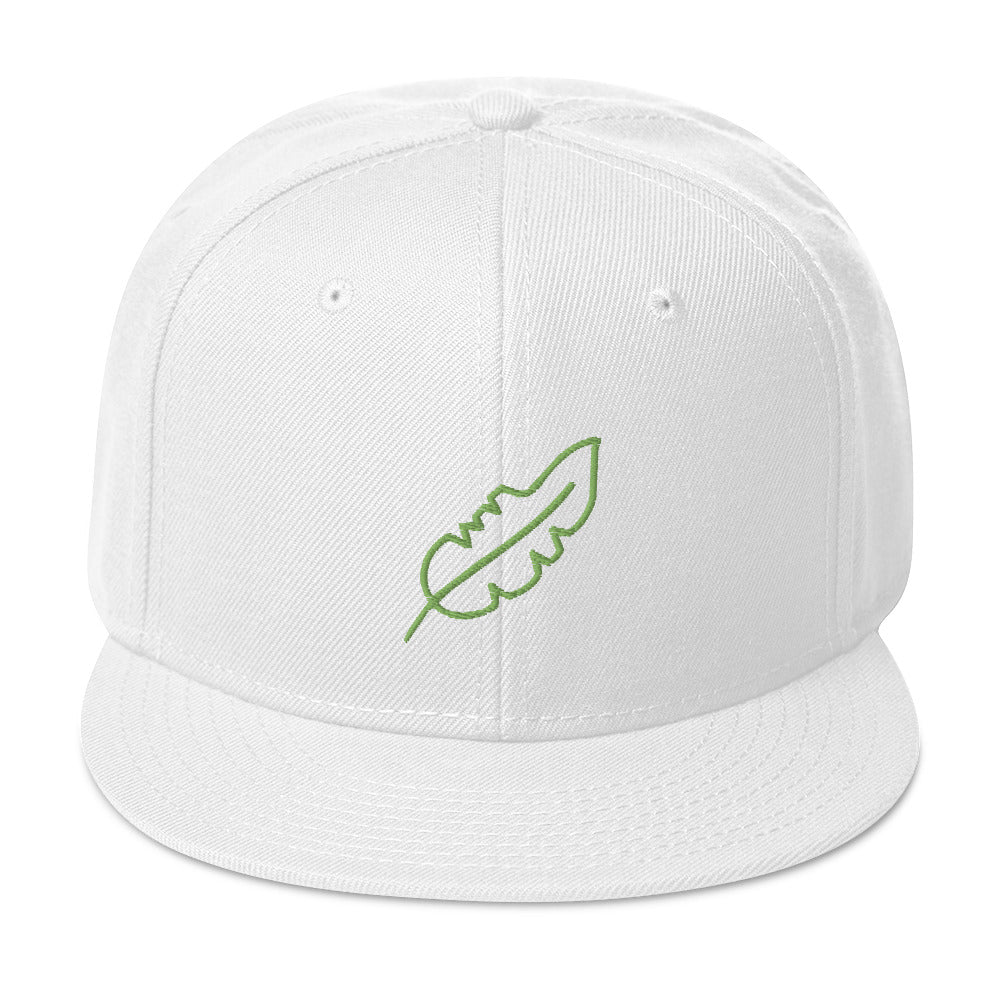 Feather Snapback Hat (Lime)