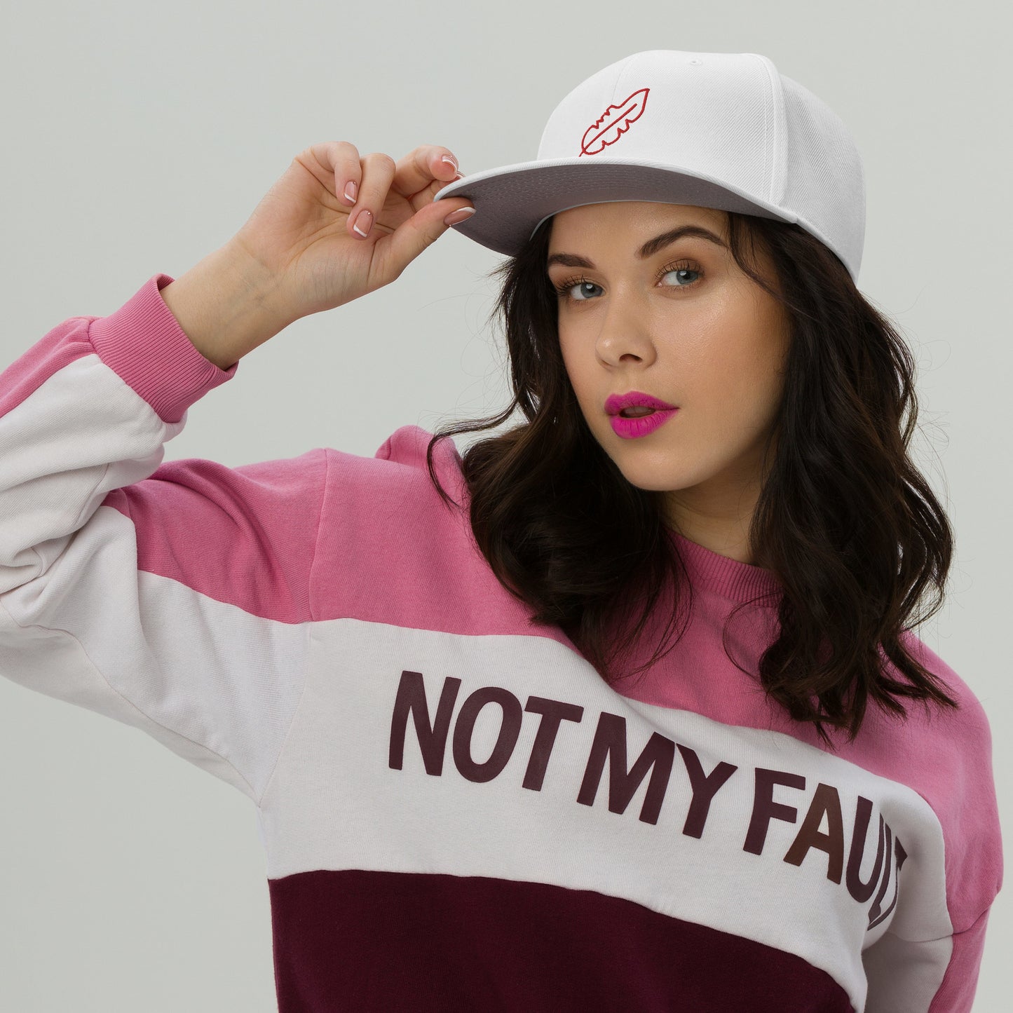 Feather Snapback Hat (Red)