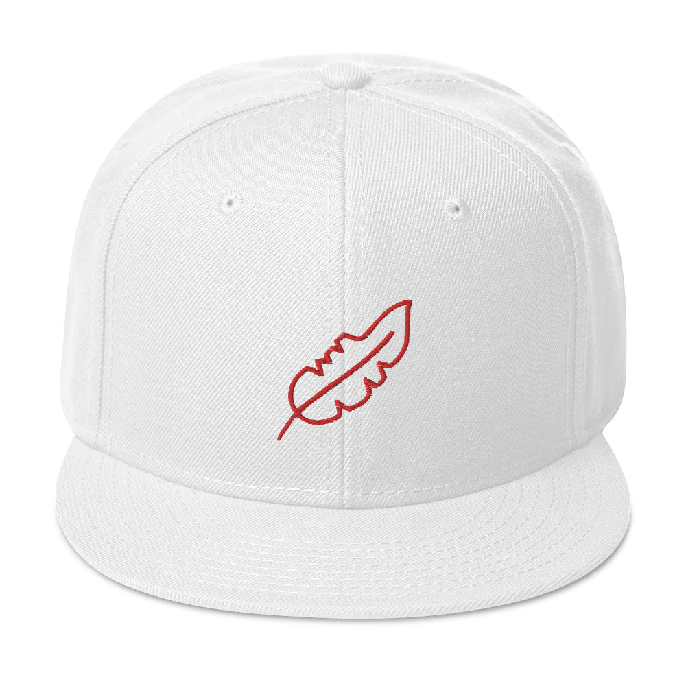 Feather Snapback Hat (Red)