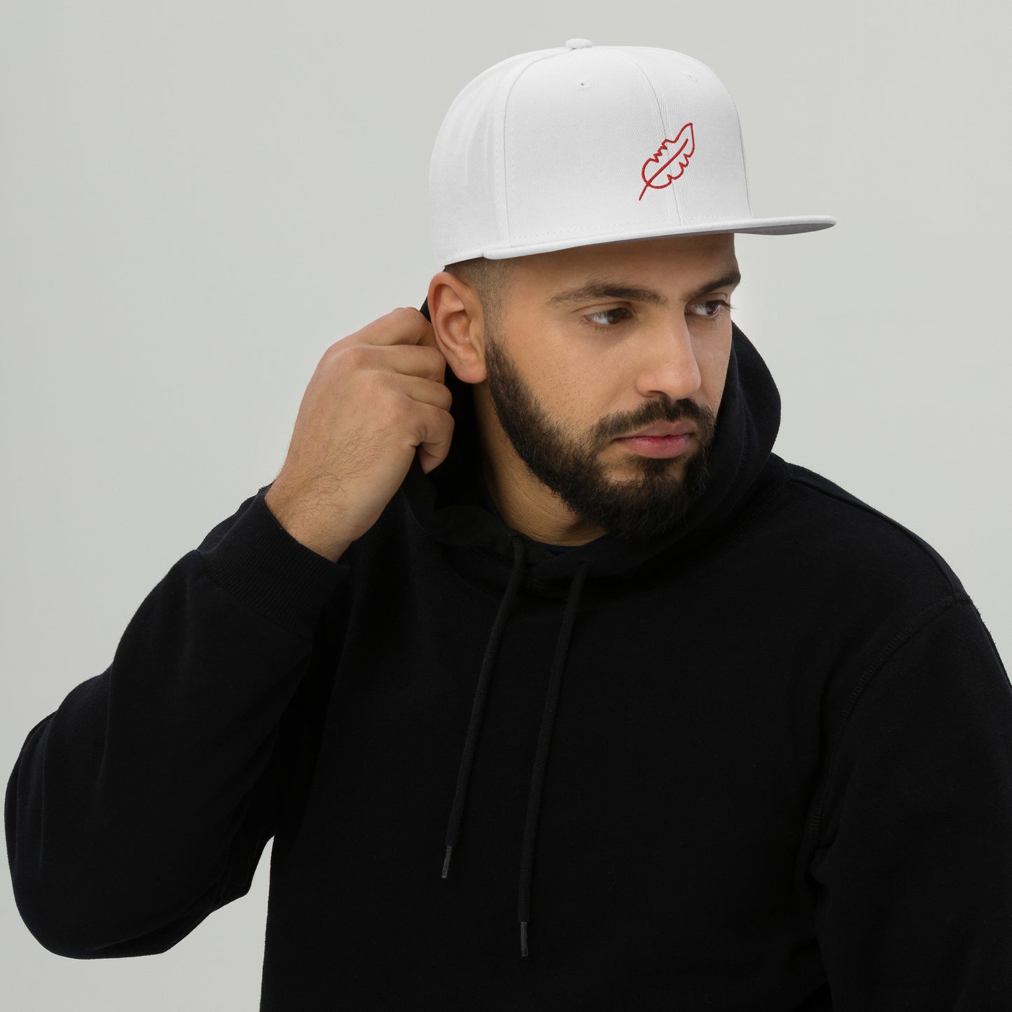 Feather Snapback Hat (Red)