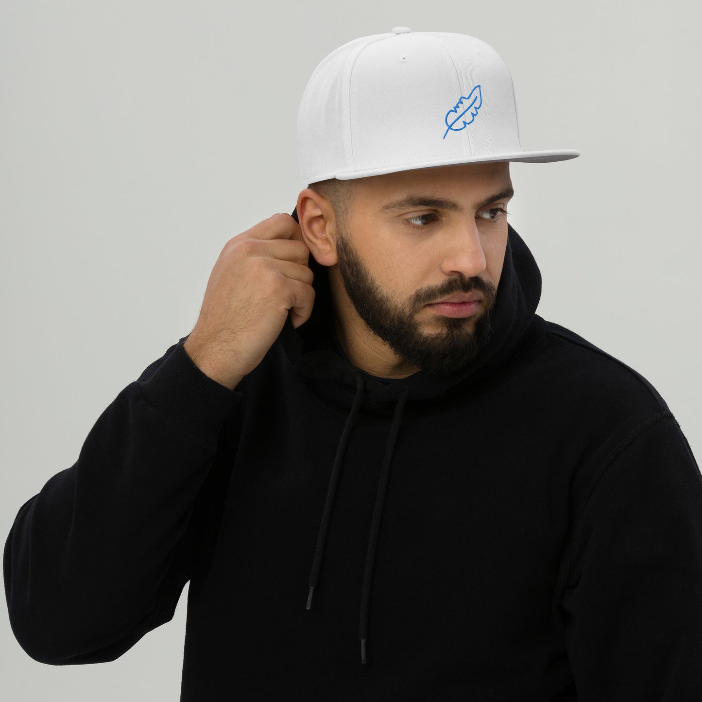 Feather Snapback Hat (Royal Blue)