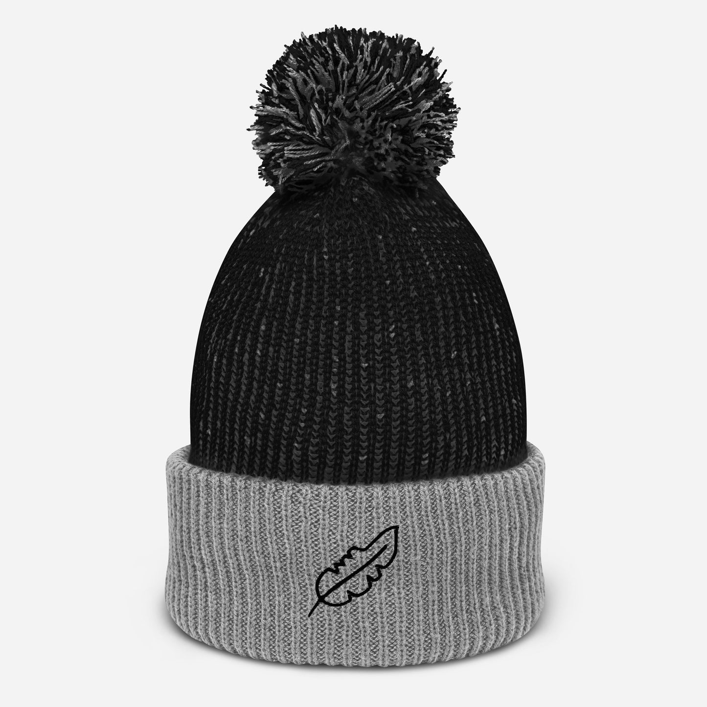 Feather Pom-Pom 2 Tone (Black)