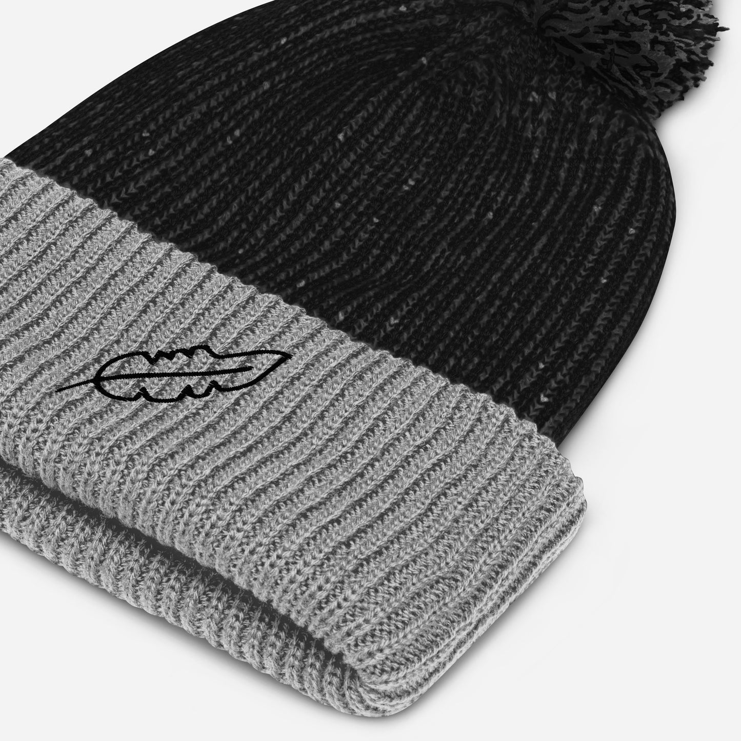 Feather Pom-Pom 2 Tone (Black)