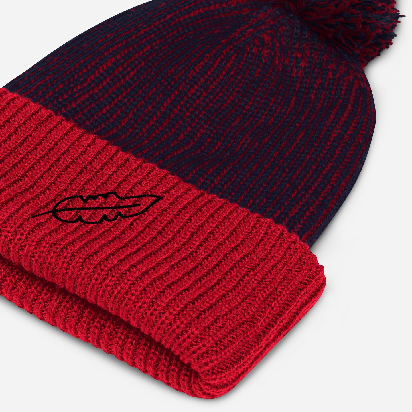 Feather Pom-Pom 2 Tone (Black)