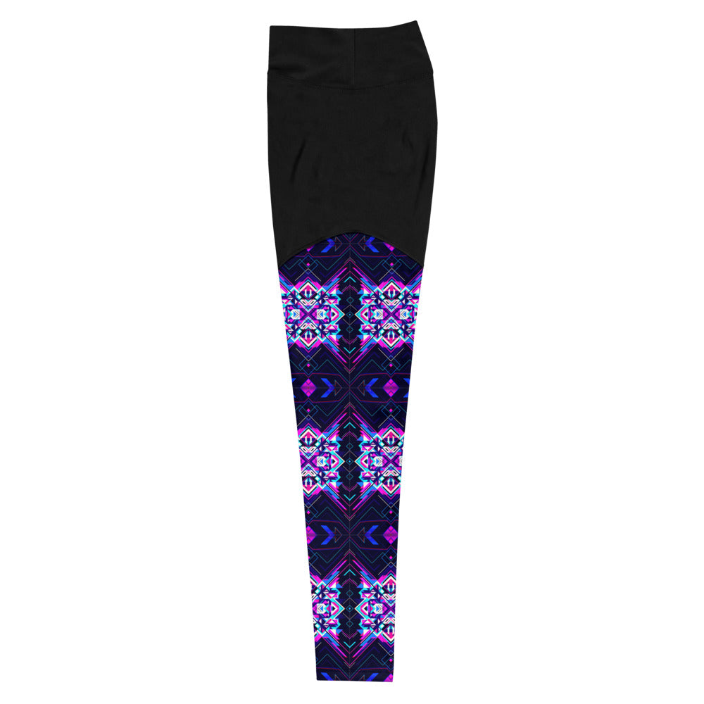 Aztec Pink 5 Sports Leggings