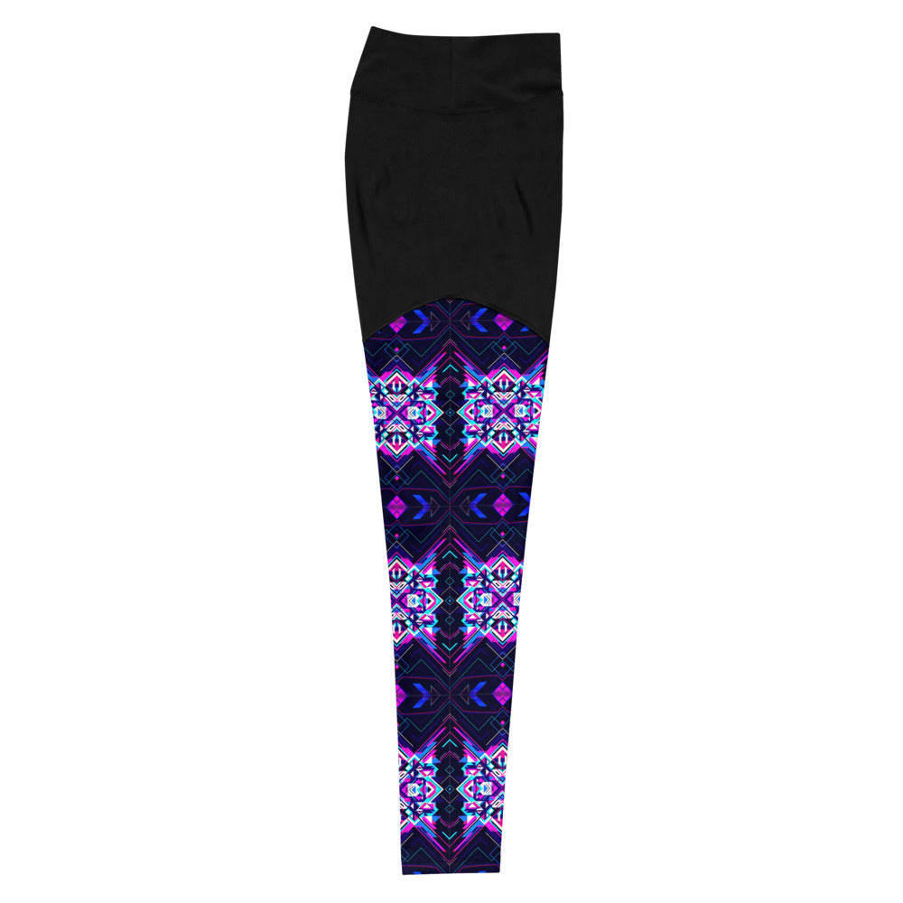 Aztec Pink 5 Sports Leggings